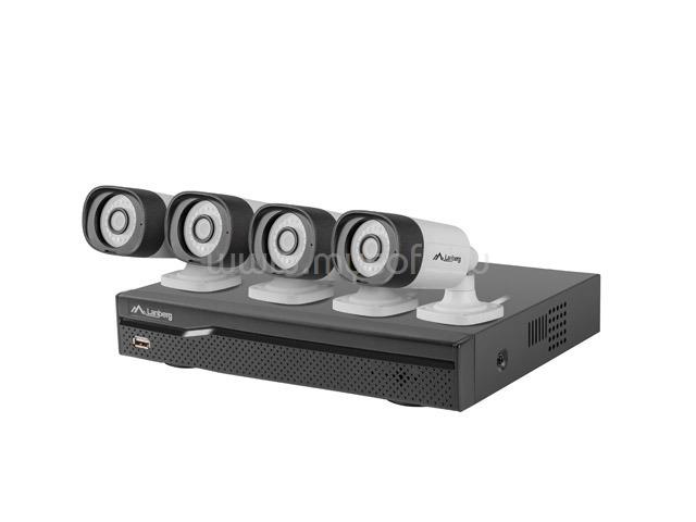 LANBERG surveillance kit NVR PoE 8 channels 4 cameras 5MP with accessories