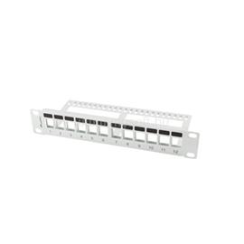 LANBERG Üres patch panel 12 port 1U 10" tehermentesítővel (szürke) PPKS-9112-S small