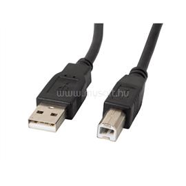 LANBERG USB-A (M)->USB-B (M) 2.0 kábel, 1 m, fekete CA-USBA-10CC-0010-BK small