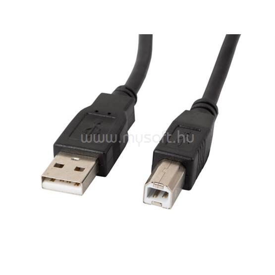LANBERG USB-A (M)->USB-B (M) 2.0 kábel, 1 m, fekete