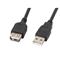 LANBERG USB-A (M/F) 2.0 kábel, 5 m, fekete CA-USBE-10CC-0050-BK small