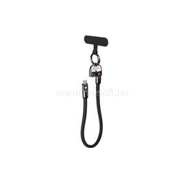 LANBERG USB-C (M/M) 2.0 kábel, 0,3M, nyakpánt/kulcstartó, 240W CA-CMCM-10LN-0003-BK small