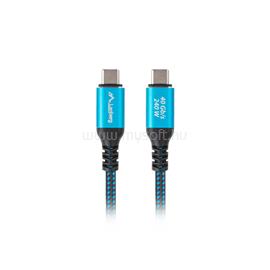 LANBERG USB-C (M/M) 4.0 kábel 2 m, 240W 8K 60 Hz, fekete-kék CA-CMCM-45CU-0020-BK small
