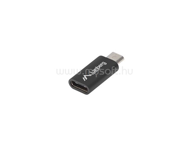 LANBERG USB-C(F) 2.0->USB MICRO(M) ADAPTER FEKETE