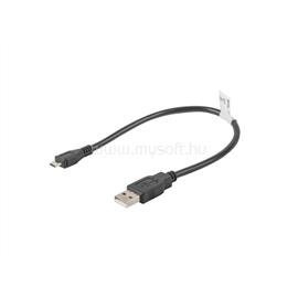 LANBERG USB micro (M)->USB-A (M) 2.0 kábel, 0,3 m, fekete CA-USBM-10CC-0003-BK small