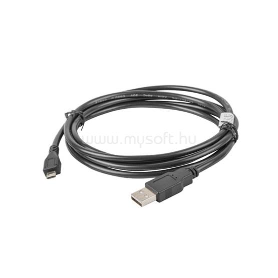 LANBERG USB micro (M)->USB-A (M) 2.0 kábel, 1,8 m, fekete