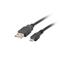 LANBERG USB micro (M)->USB-A (M) 2.0 kábel, 1 m, fekete CA-USBM-10CC-0010-BK small
