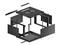 LANBERG Wall mount cabinet 19inch 6U 600x600 steel doors black WF01-6606-00B small