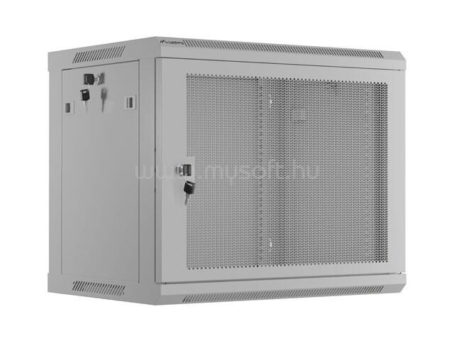LANBERG wall-mount rack 19inch 9U 600x450 perforated grey