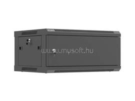 LANBERG WF01-6404-00B 19" 4U SZÉL:600mm MÉLY:450mm MAG:290mm lapraszerelt fémajtós fekete fali rack szekrény WF01-6404-00B small