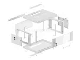 LANBERG WF01-6404-10S lapra szerelt szürke fali rack szekrény 19inch 4U/600x450mm WF01-6404-10S small