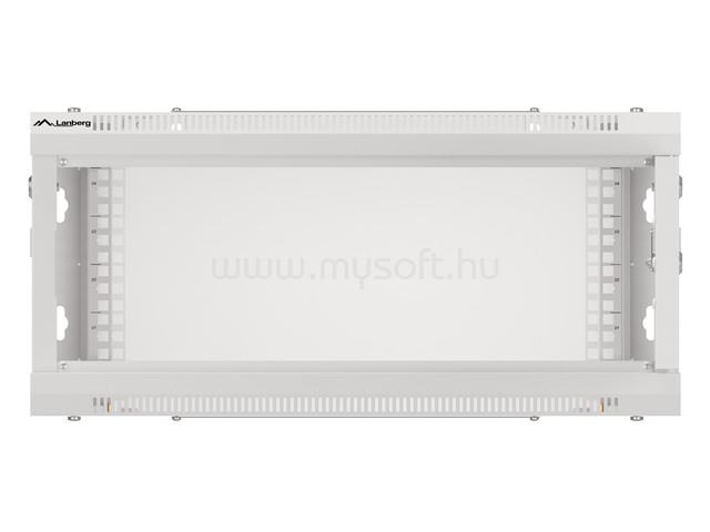 LANBERG WF01-6404-10S lapra szerelt szürke fali rack szekrény 19inch 4U/600x450mm
