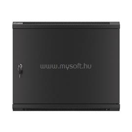 LANBERG WF01-6409-00B 19" 9U SZÉL:600 MÉLY:450 MAG:512 lapraszerelt fémajtós fekete fali rack szekrény WF01-6409-00B small