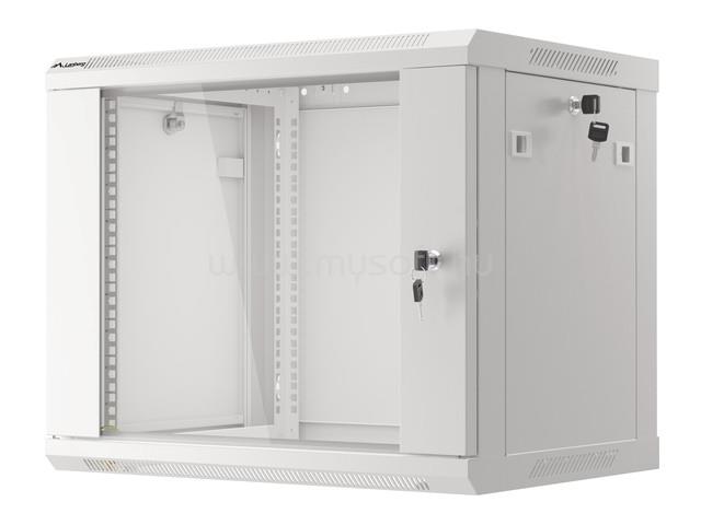 LANBERG WF01-6409-10S 19inch szürke fali rack szekrény demounted flat pack 9U/600x450mm