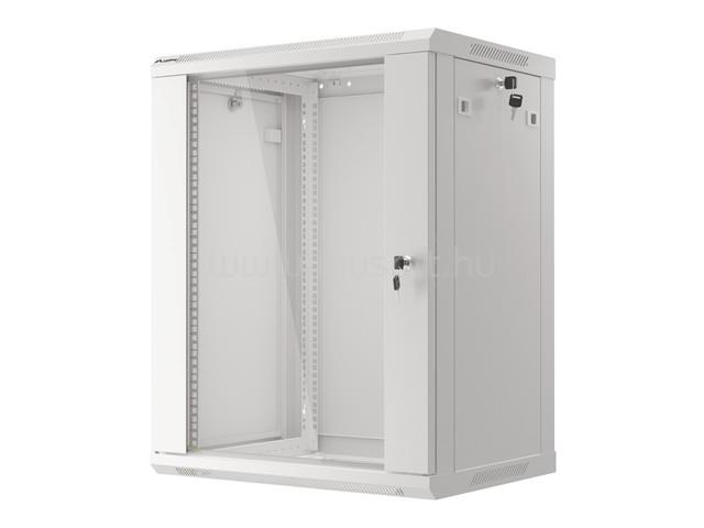 LANBERG WF01-6415-10S 19inch lapra szerelt fali rack szekrény 15U/600x450mm gray