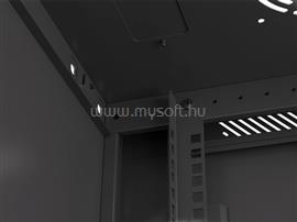LANBERG WF01-6418-10B lapraszerelt fekete fali rack szekrény 19inch flat pack 18U/600x450mm WF01-6418-10B small