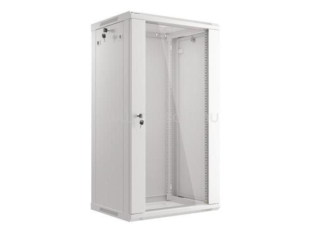 LANBERG WF01-6422-10S lapra szerelt szürke fali rack szekrény19inch 22U/600x450mm