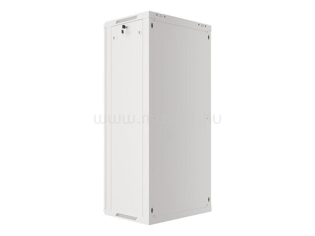 LANBERG WF01-6427-10S lapraszerelt szürke fali rack szekrény 19inch flat pack 27U/600x450mm
