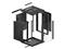 LANBERG WF01-6615-10B 19inch  lapraszerelt fekete fali rack szekrény 15U/600x600mm WF01-6615-10B small