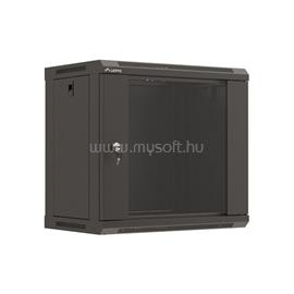 LANBERG WF03-5309-10B 19" 9U SZÉL:540mm MÉLY:350mm MAG:500mm lapraszerelt üvegajtós fekete fali rack szekrény WF03-5309-10B small