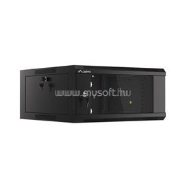 LANBERG WFFA-5604-10B 19" 4U SZÉL:570mm MÉLY:600mm MAG:277mm lapraszerelt üvegajtós fekete fali rack szekrény WFFA-5604-10B small