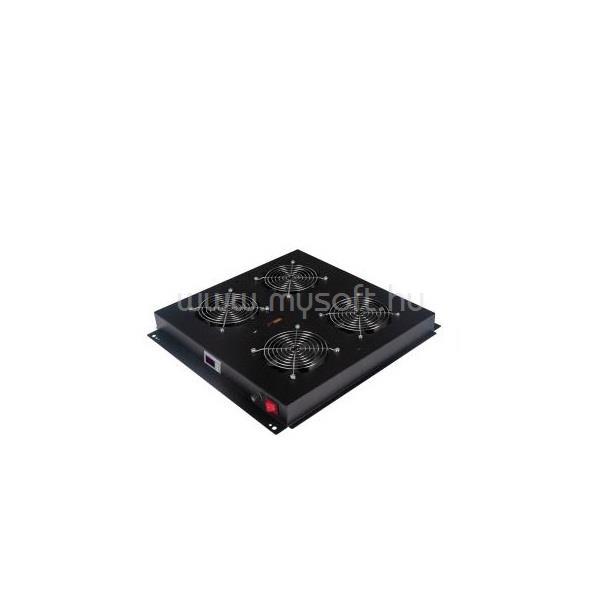LANDE LN-FAN-THD-4FFS-BL digitális termosztáttal 4 modulos fekete ventilátor egység