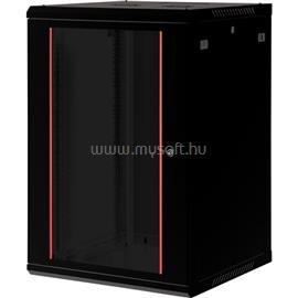 LANDE PROlineB 600x600 lapraszerelt 18U 19" fali rack szekrény (fekete) LN-WB-18U6060-BL-F small