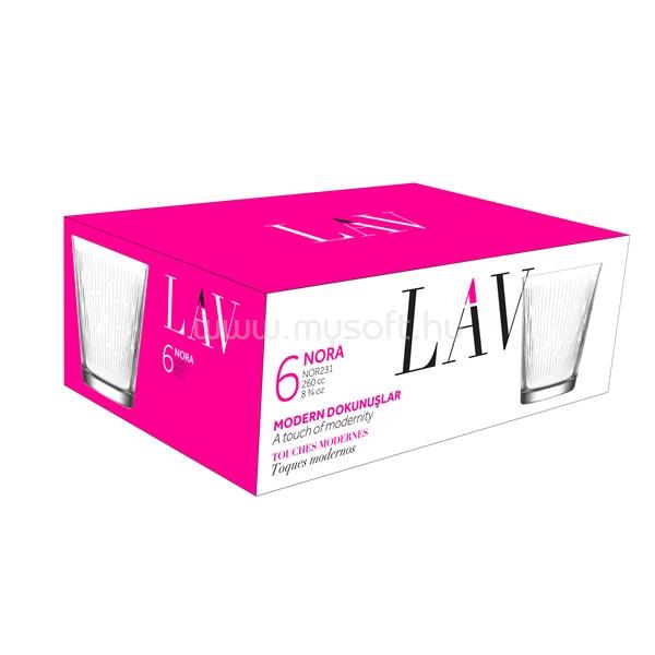 LAV Nora Whisky 255ml whiskys pohár szett 6 darabos LV-NOR231F