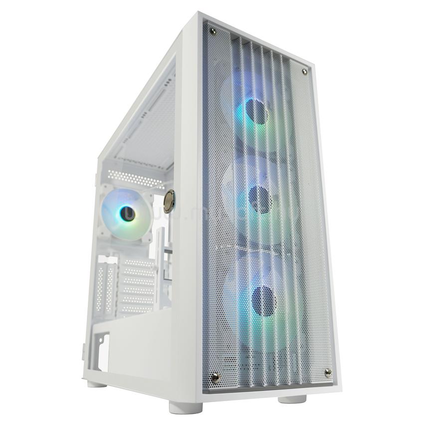 LC POWER LC-810W-ON Bright Crawler X fehér (táp nélküli) ablakos E-ATX ház