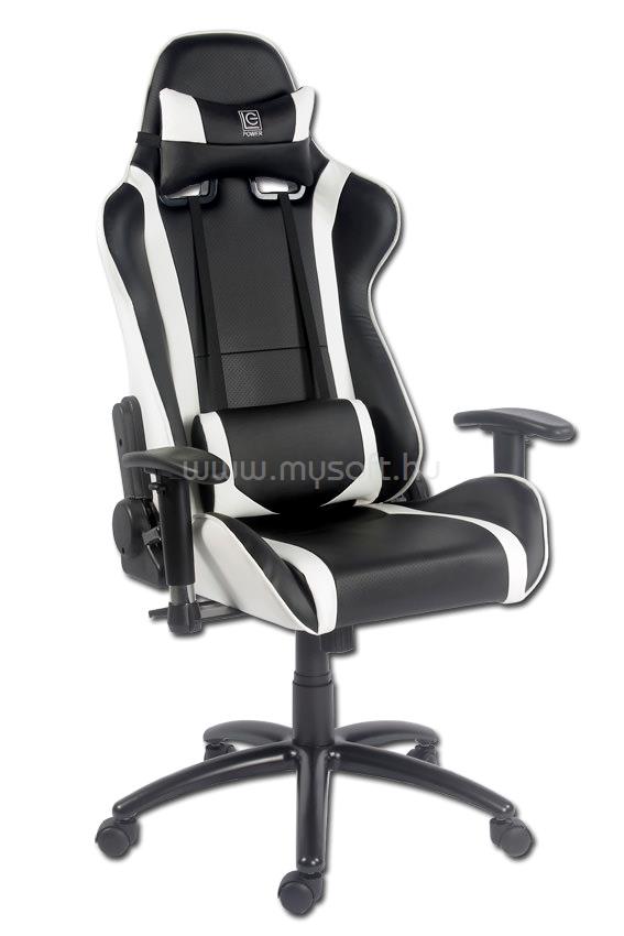 LC POWER LC-GC-2 Gaming szék (fekete-fehér)