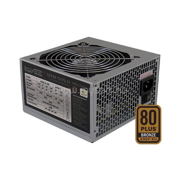 LC-POWER Tápegység 350W - LC420-12 (80 Plus Bronze, Aktív PFC, 12cm)