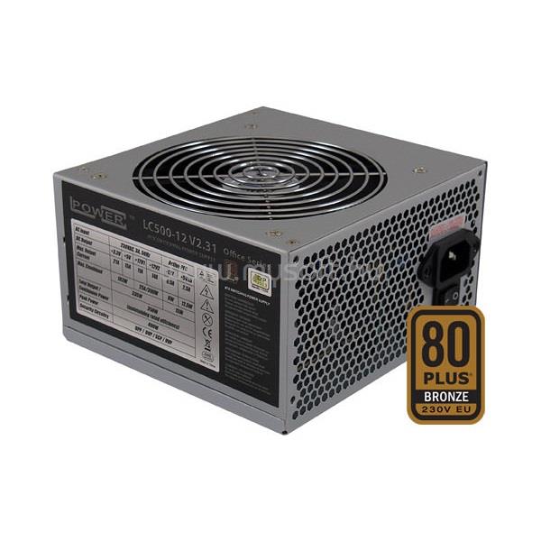 LC-POWER Tápegység 400W - LC500-12 (80 Plus Bronze, Aktív PFC, 12cm)