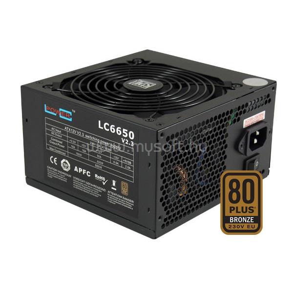 LC-POWER Tápegység 650W - LC6650 Super Silent (80 Plus Bronze, Aktív PFC, 12cm)