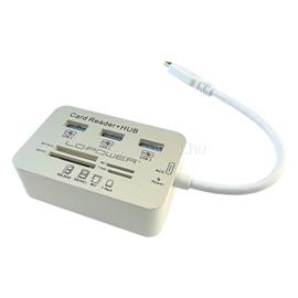 LC POWER USB HUB LC-HUB-C-CR 4 port USB 3.0 multi card reader LC-HUB-C-CR small