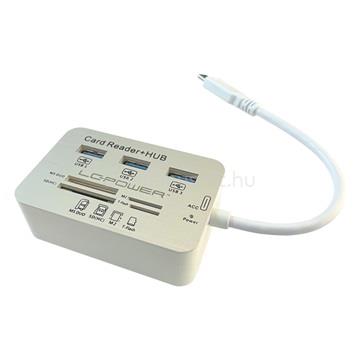 LC POWER USB HUB LC-HUB-C-CR 4 port USB 3.0 multi card reader