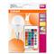 LEDVANCE Osram Star+ RGBW/matt búra/5,5W/470lm/2700K/E14 távirányítható LED kisgömb izzó LEDVANCE_4058075144385 small