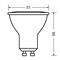 LEDVANCE Osram Value PAR16 műanyag ház/5W/350lm/2700K/GU10/230V/120fok/70lm/W LED spot izzó LEDVANCE_4058075198678 small
