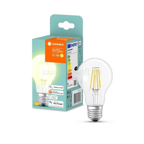 LEDVANCE Smart+ E27 6,7W 606LM 2700K állítható fényerejű kisgömb LED okos fényforrás
