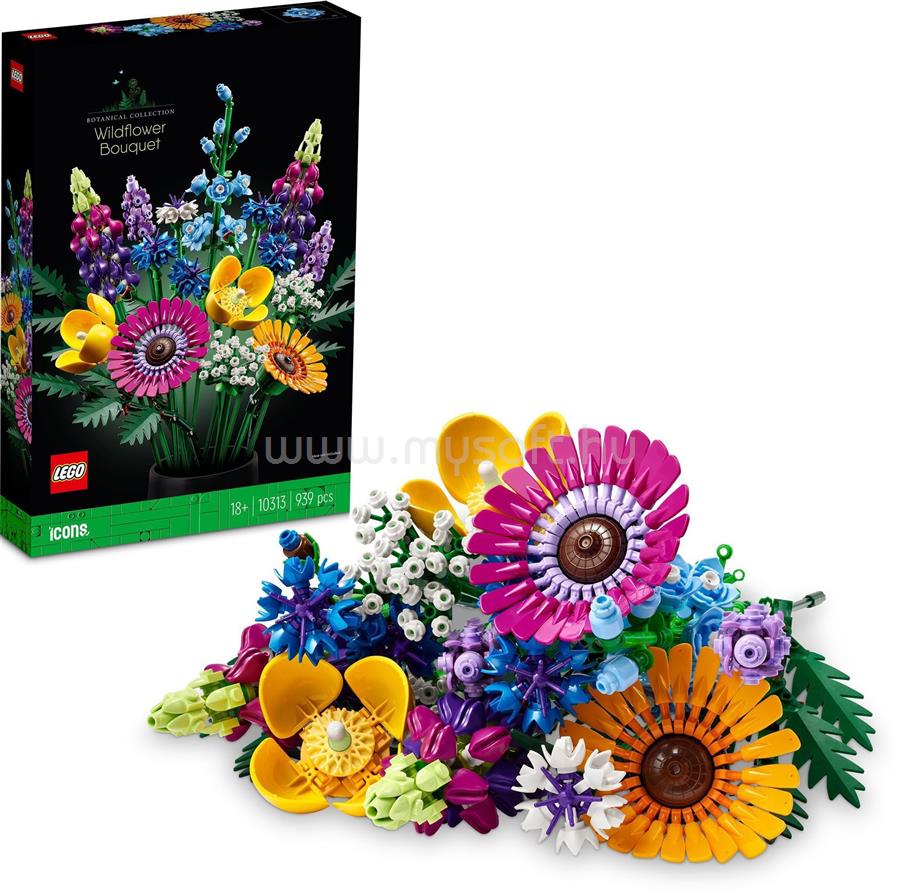 LEGO Botanicals Vadvirág-csokor építőkészlet 10313