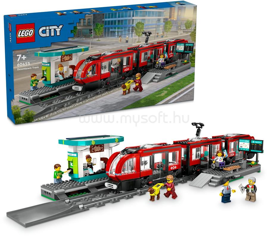 LEGO City Belvárosi villamos és megálló játékszett 60423