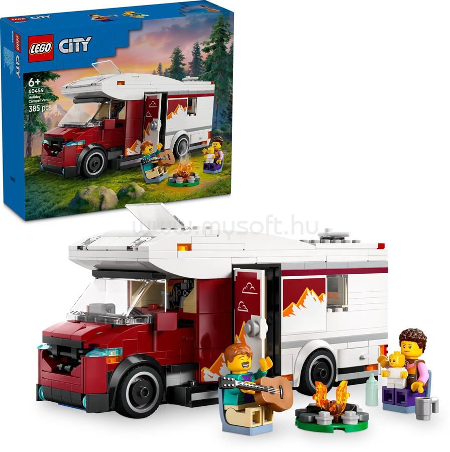LEGO City Lakóautó a kalandos nyaraláshoz, játék járművet tartalmazó szett 60454