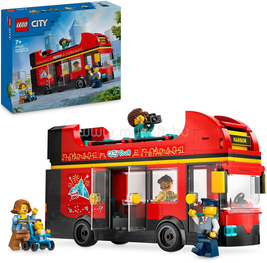 LEGO City Piros emeletes turistabusz játék 60407