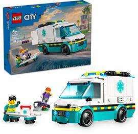 LEGO City Sürgősségi mentőautó, játék autót tartalmazó építőszett 60451 LEGO_60451 small