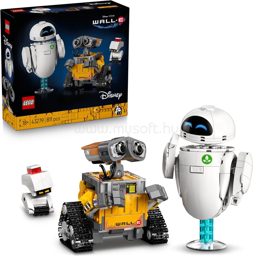 LEGO Disney és Pixar WALL-E és EVA, rajzfilmes építőszett 43279