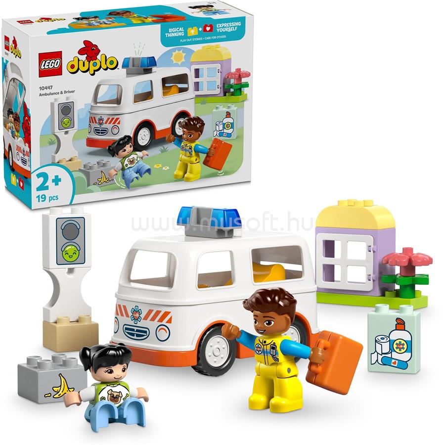 LEGO DUPLO Mentőautó és mentősofőr az izgalmas történetekhez 10447