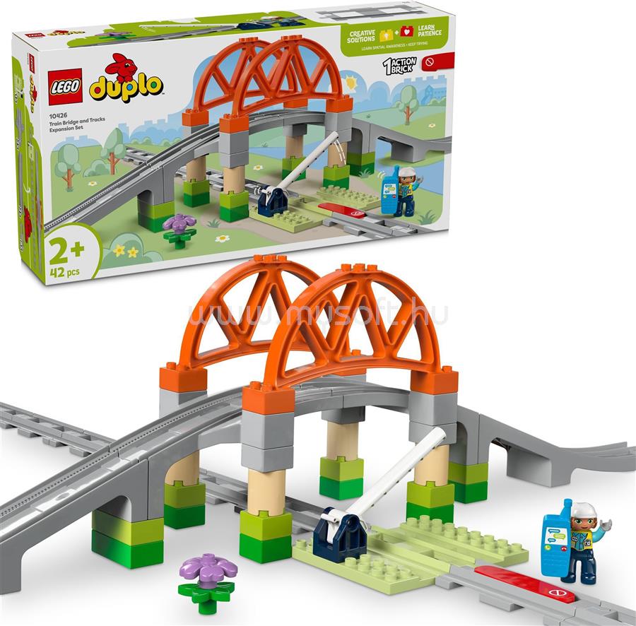 LEGO DUPLO Town Vasúti híd és sínek kiegészítő szett 10426
