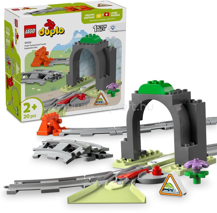 LEGO DUPLO Town Vonatalagút és sínek kiegészítő szett 10425