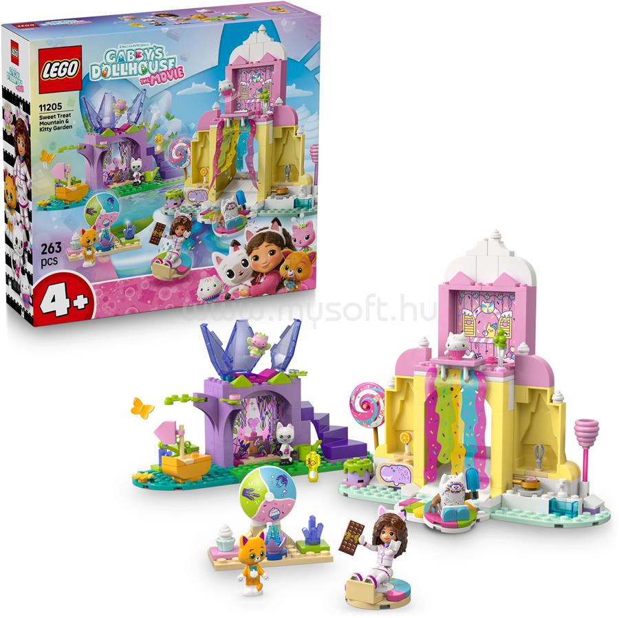 LEGO Gabi babaháza Cukorkahegy és cicakert, történetmesélős játék 11205