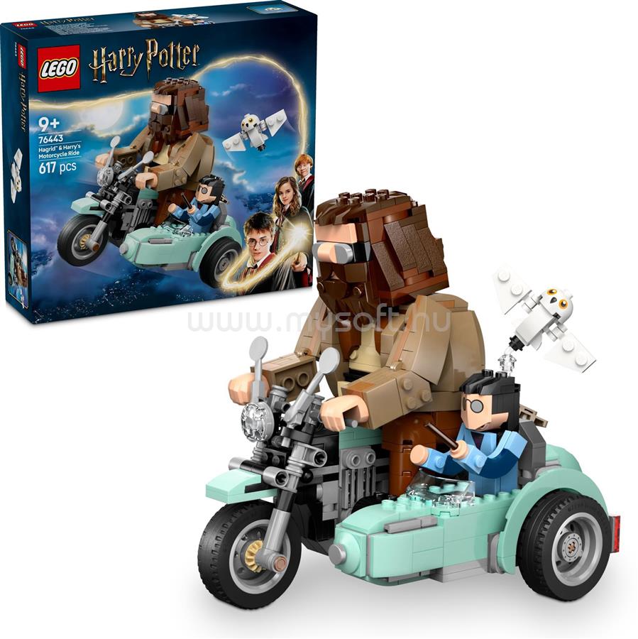 LEGO Harry Potter HagridT és Harry motoros kalandjai, varázslatos játék 76443