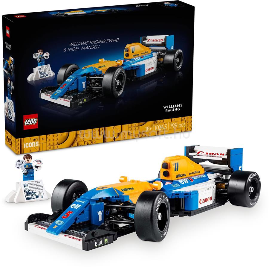 LEGO Icons Williams Racing FW14B és Nigel Mansell, dekoráció a home office íróasztalodra 10353